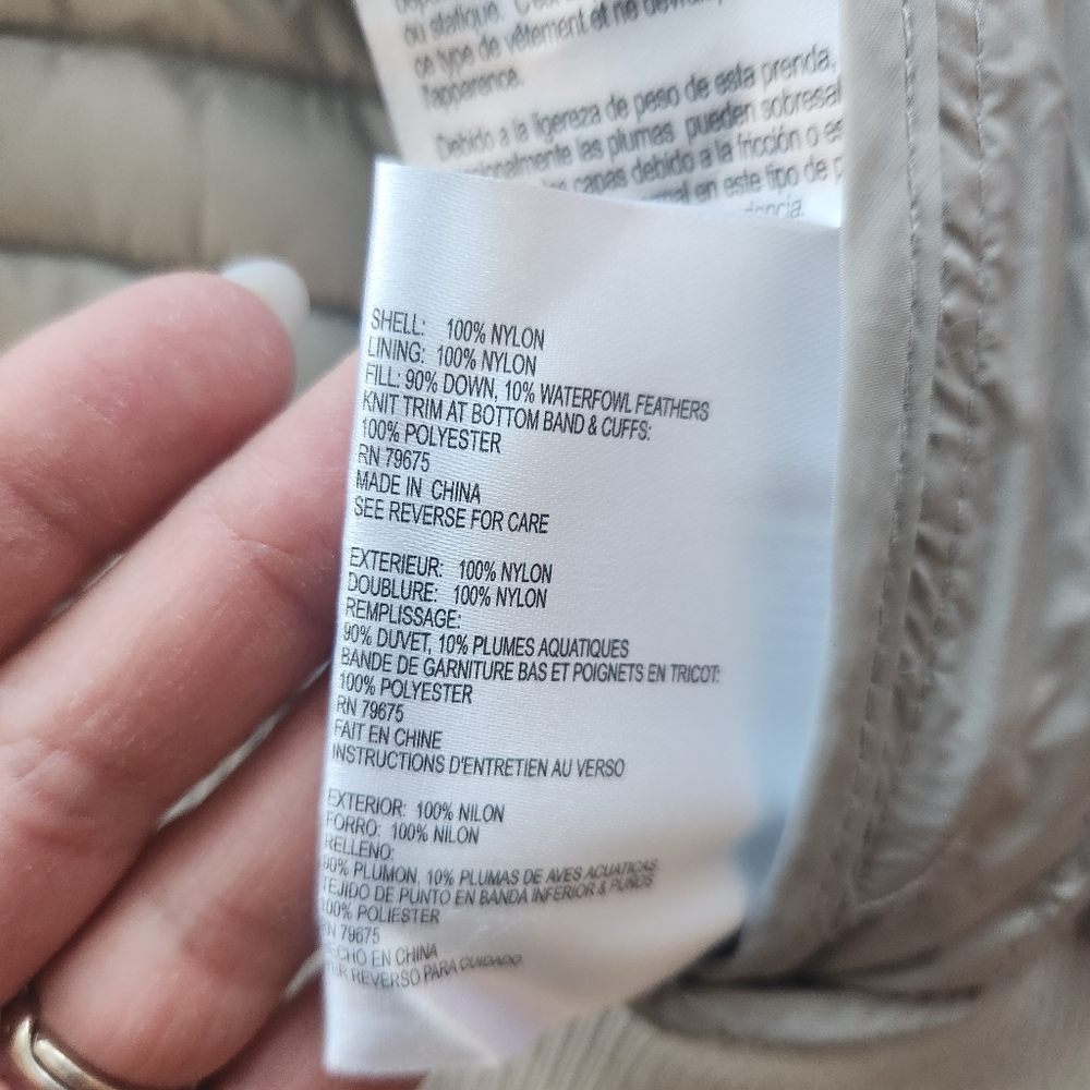 NWT Michael Kors XS Down Jacket Silver Packable - Picture 10 of 14